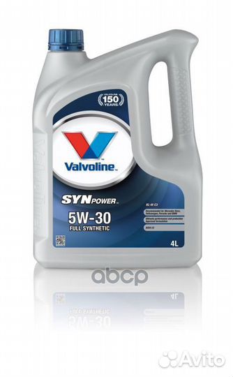 Масло моторное valvoline synpower XL-III C3 5W30