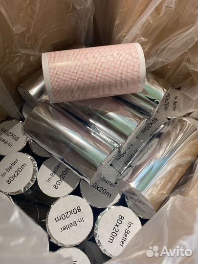 Термобумага экг в рулонах 80х20х18