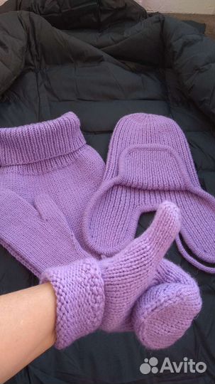 Шапка ушанка беж