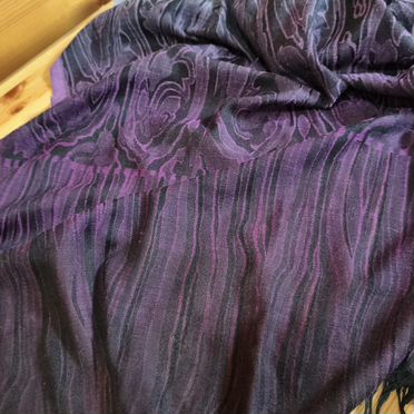 Палантин фиолетовый с серым