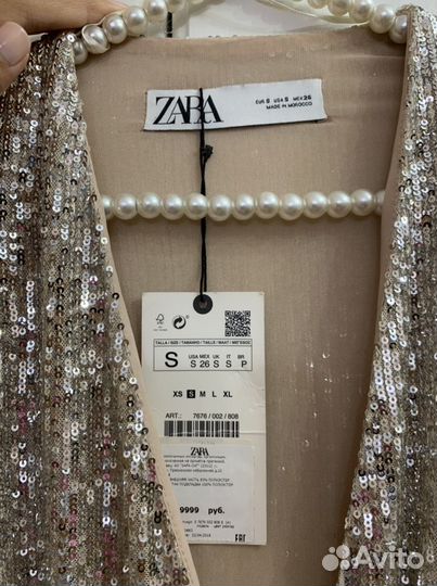 Zara платье с пайетками