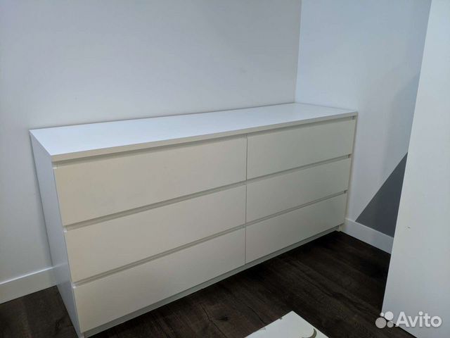 Комод IKEA мальм 6 ящиков белый