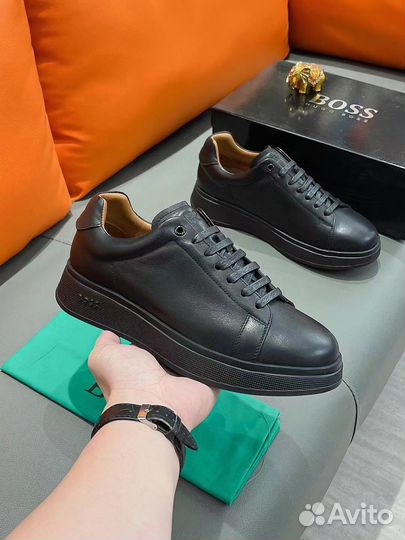 Кеды кроссовки мужские boss черные