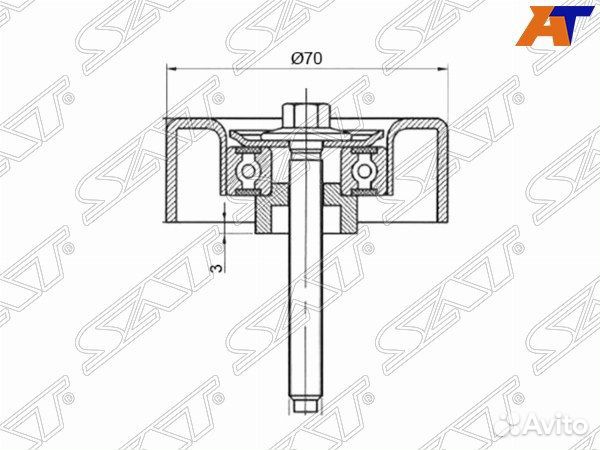 Ролик приводного ремня mazda CX-7