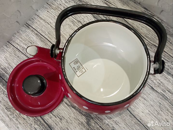 Чайник эмалированный новый