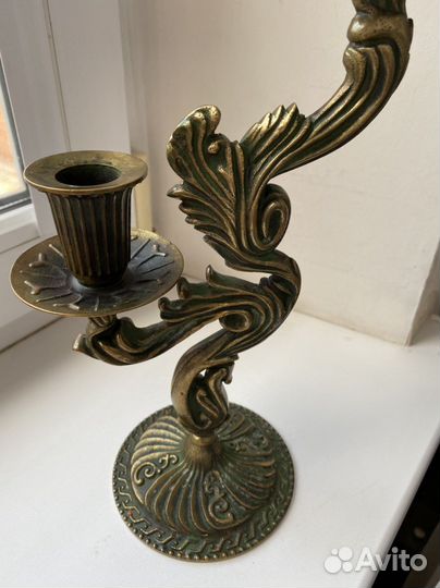 Подсвечник бронзовый винтаж СССР