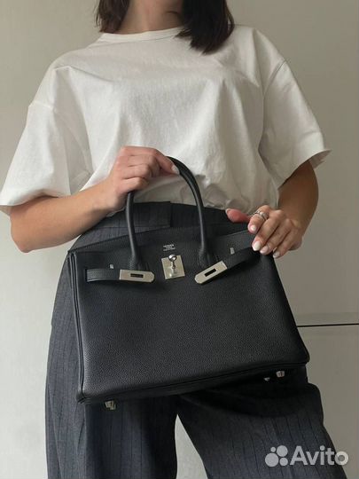 Сумка hermes birkin 35 натуральная кожа