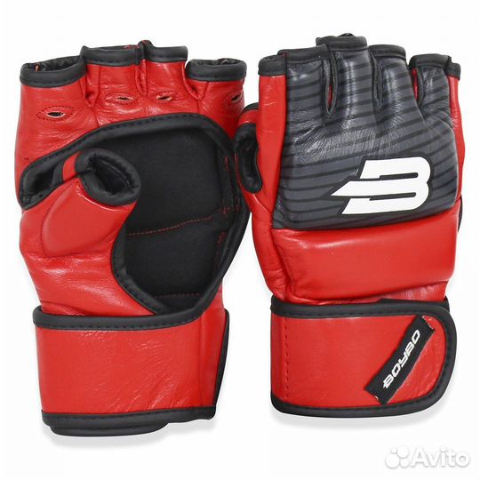 Перчатки для MMA BoyBo inrage кожа красные (р. XL)