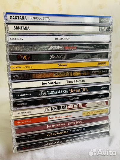 CD диски Santana Gary Moore Jeff Beck