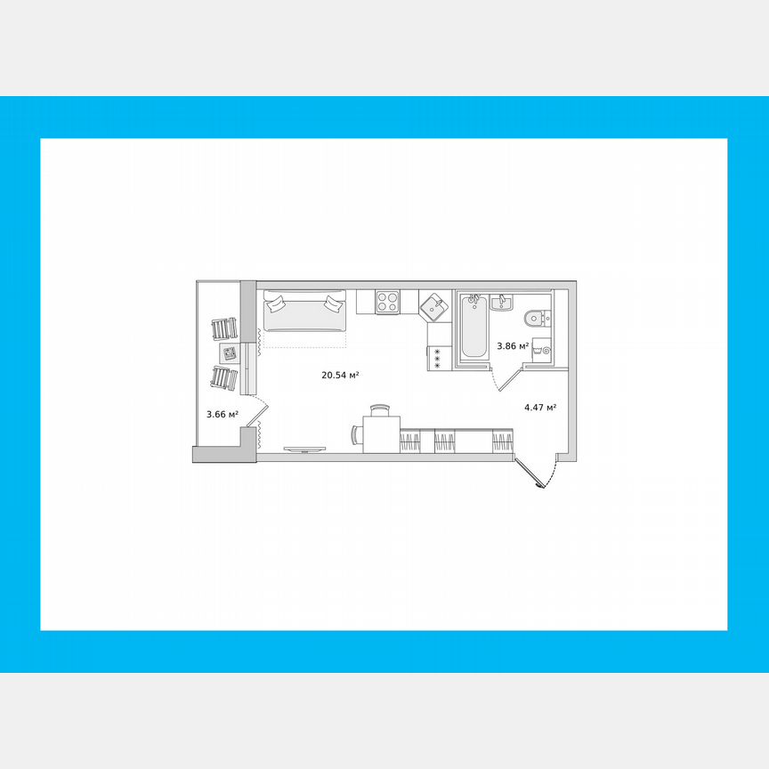 Квартира-студия, 29 м², 18/21 эт.