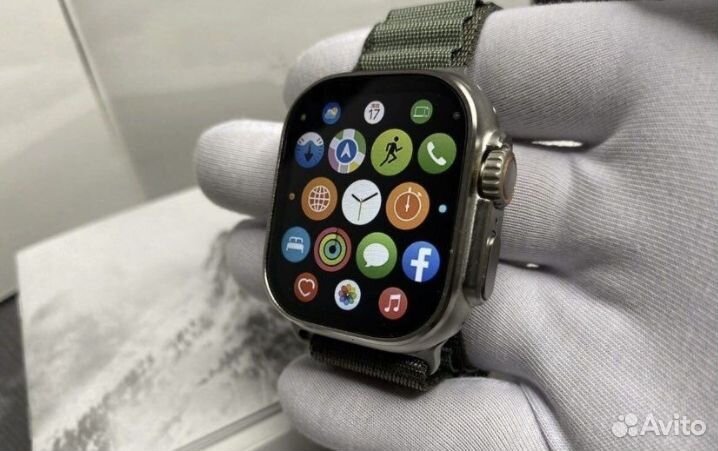 Apple watch 8 ultra с яблоком при включение