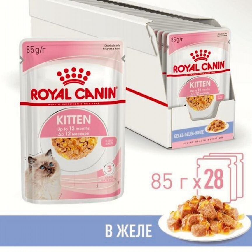 Влажный корм для котят Royal Canin Kitten х 28 шт