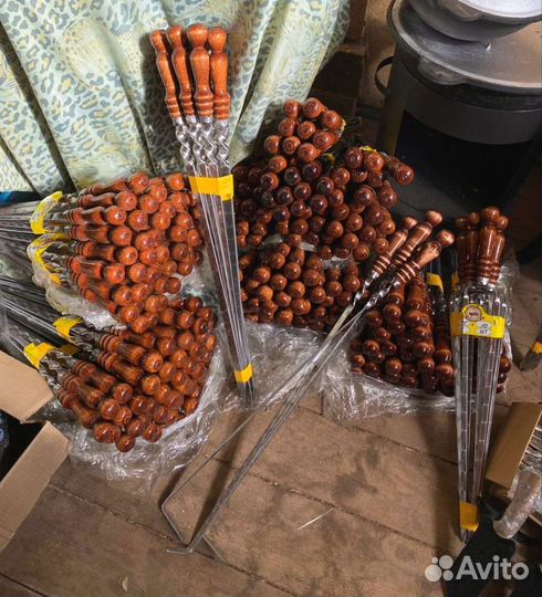 Шампуры с деревянной ручкой