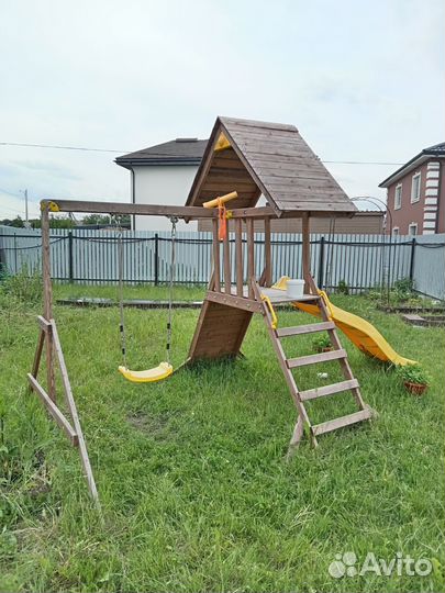 Детская горка с качелями бу