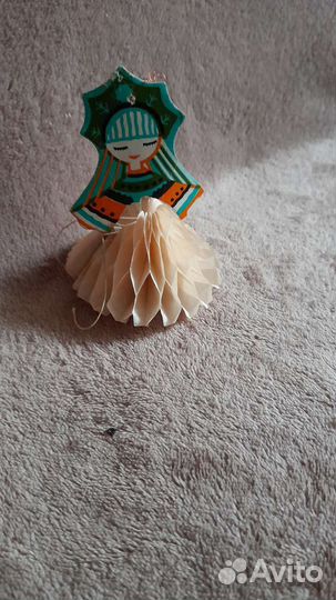 Бумажное украшение на ёлку СССР