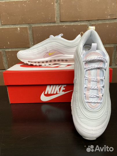 Nike air max 97 se white/pale pink/opti outlet yellow