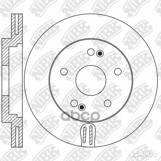 RN1653V Диск тормозной перед RN1653 NiBK