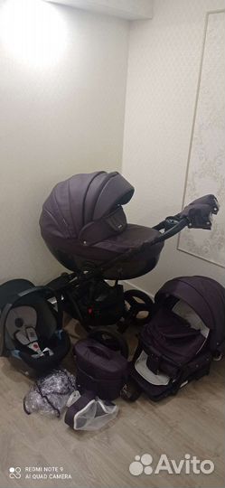 Коляска Adamex Monte Carbon 3в1 Экокожа