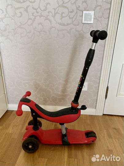 Детский трехколесный самокат-беговел 3 в 1 Micar