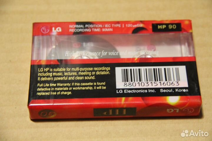 Аудиокассета LG HP 90 (Position Normal IEC I)