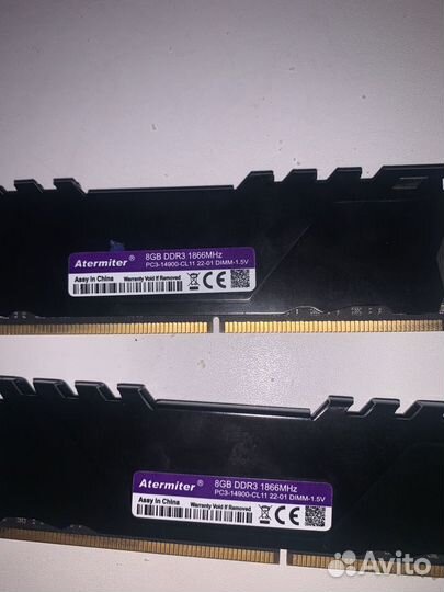 Оперативная память Atermiter ddr3 16 gb 1866 MHz