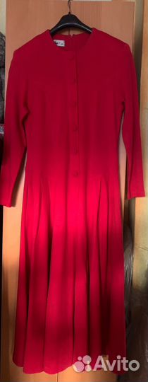 Красное платье шерсть, вискоза