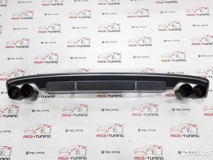 Диффузор + Akrapovic Black на A7 стиль S7 14-17гг