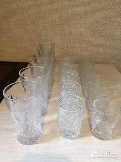 Хрустальные стопки, фужеры, бокалы СССР