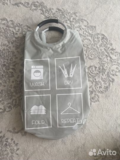 Корзина для белья текстильная