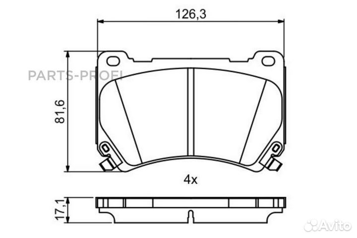 Bosch 0986494781 Дисковые колодки передние