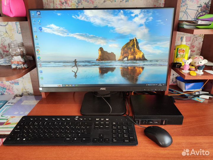 Мини-пк Dell Optiplex 3020M + ЖК монитор AOC 24