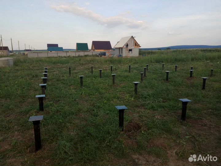 Винтовые сваи. Монтаж винтовых свай. Фундамент