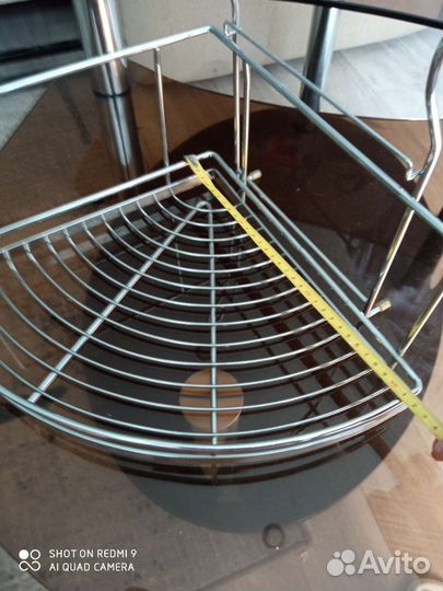 Полка на рейлинг угловая, можно в кухню и в ванную