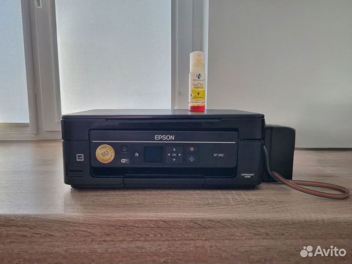 Принтер Epson снпч мфу xp 342 чёрный струйный