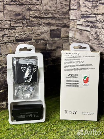 Быстрая зарядка samsung 45w c кабелем