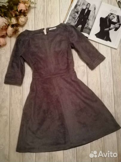 Платье под замшу европейский бренд