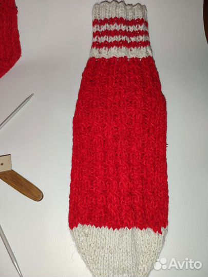 Носки ручной вязки шерстяные