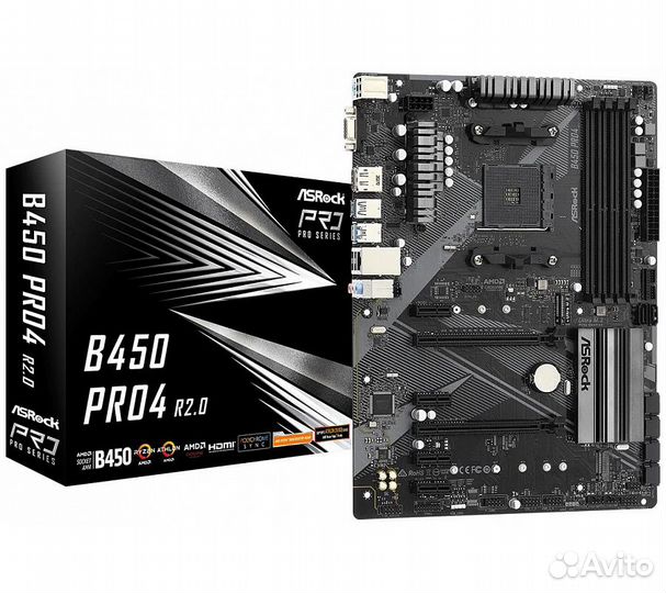 Материнская плата Asrock B450 Pro4 R2.0 D4