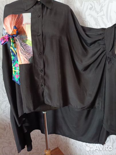 Блузка тренч большого размера