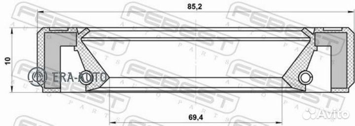 Febest 95GBY-71851011R Сальник распредвала toyota land cruiser 200 2007.09- 95GBY-71851011R