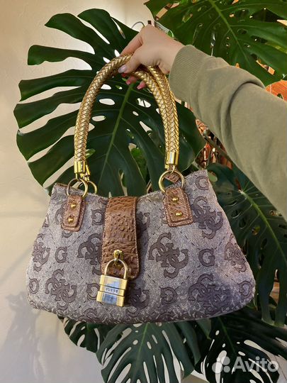 Сумка guess винтаж на плечо монограмма y2k ориг