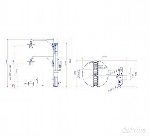 Паллетоупаковщик rotoplat DW / DW-C полуавтомат