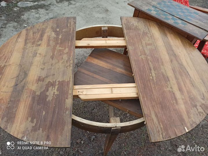 Стол круглый раздвижной СССР