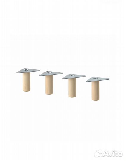 Ножка Икеа Экет, 4 шт., D: 3 см, дерево