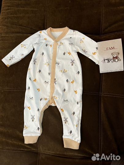 Новые Комбезы 74, носочки 0-3мес, джинсы 6-12мес