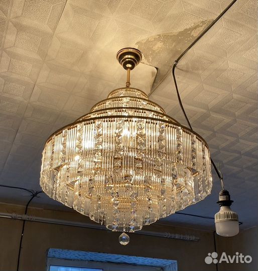 Люстра хрустальная винтаж