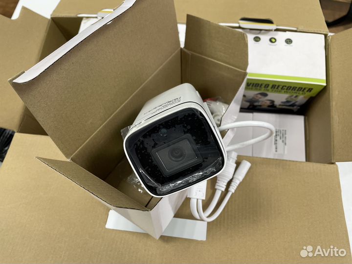 Видеонаблюдение 4 камеры ip poe 5мп Комплект видео