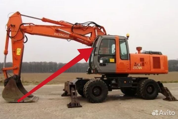 Стекло лобовое на экскаватор Hitachi zx 225 w -1