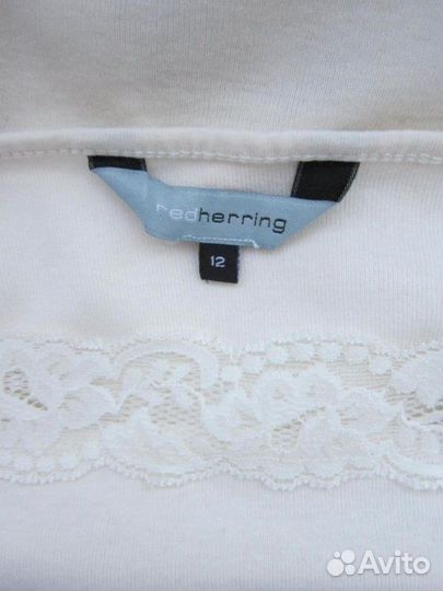 Белый топ с кружевом 42 р