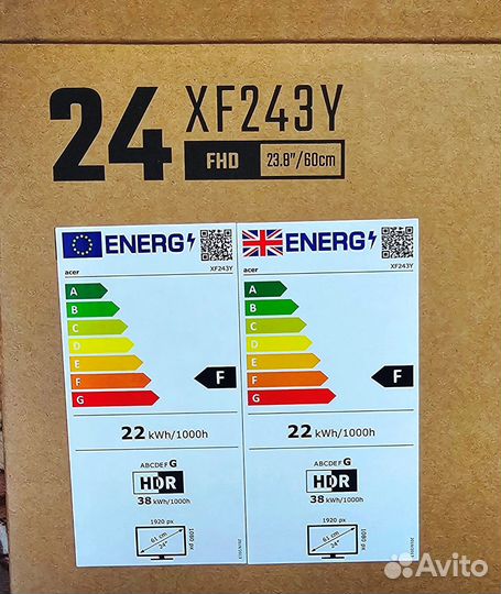 Монитор Acer Nitro XF243YPbmiiprx, 23.8 IPS, 165Hz